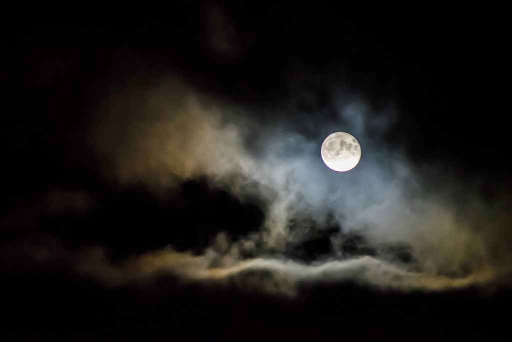 Winter Night Moon
